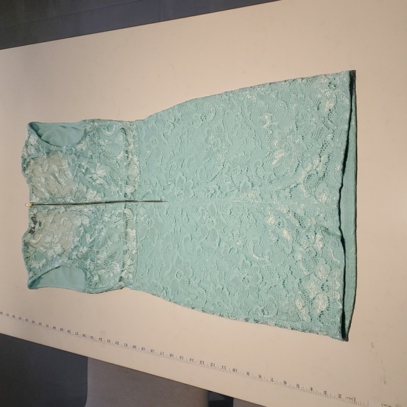 Seductions aqua mini dress - Picture 4 of 6